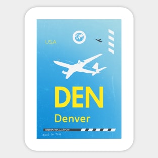 DEN Denver airport tag Sticker